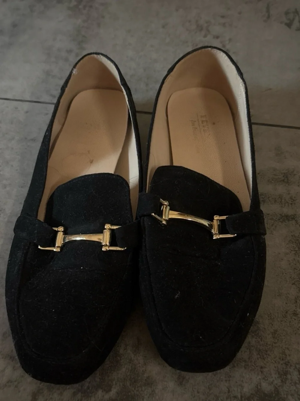 Woman’s Black Suede Bit Loafers